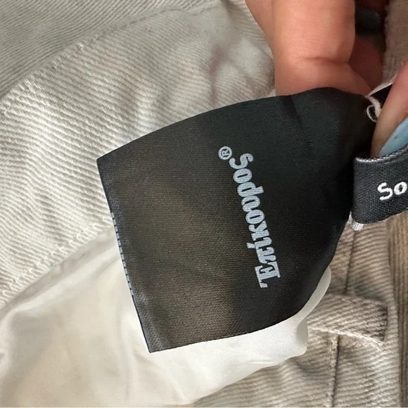 Men’s Dirty White Wide Leg Jeans Size Large - Picture 7 of 8